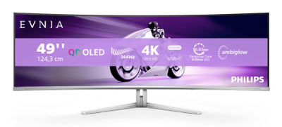 Monitor gaming Philips Evnia 8000 49M2C8900L, 49", Dual QHD QD OLED, i bardhë