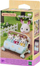 Aksesor lodër Sylvanian Families Triplets Stroller, karrucë për trinjakë, blu me të bardhë