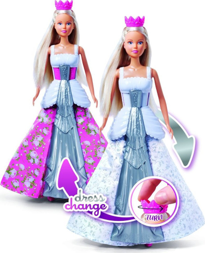 Kukull Simba Steffi Love Magical Wedding, fustan 2 në 1, flokë të gjata, me shumë ngjyra