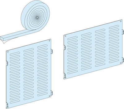 Derë llamarine Schneider Electric PrismaSeT P, 1925 x 625mm, për kabinete PrismaSeT, gri