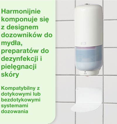 Mbrojtës pikimi Tork Drip Guard, për dozues sapuni, plastikë, i bardhë