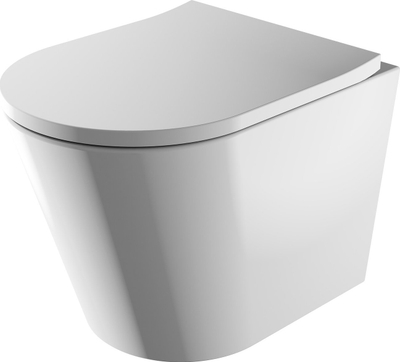 WC e varur Omnires Tampa, soft close, rimless, e bardhë