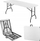 Tavolinë kampingu pa markë Folding Table, palosëse, 180x74 cm, e bardhë