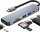 Hub USB C 6 në 1, HDMI, USB 3.0, lexues karte SD, gri