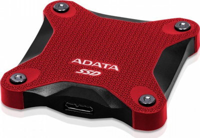 SSD i jashtëm ADATA SD620, 512GB, USB 3.2, i zi me të kuqe
