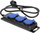 Zgjatës punëtorie splash proof IP44, 3 dalje, 3m, i zi