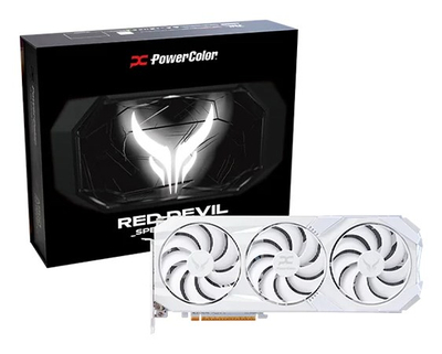 Kartë grafike PowerColor Red Devil Radeon RX 9070 XT Spectral White, 16GB GDDR6, e bardhë