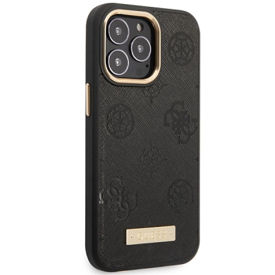 Mbrojtëse telefoni Guess Hard Case iPhone 14 Pro Max, plastikë e fortë, e zezë
