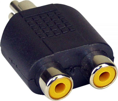 Përshtatës audio InLine RCA në 2x RCA, i zi