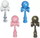 Lodër kendama OTHER Colorful Mix, me ngjyra tunduese, dizajn si e ça në sipërfaqe