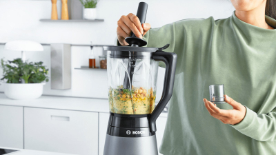 Blender Bosch MMB6174S, 1200W, kana xhami, gri e zezë