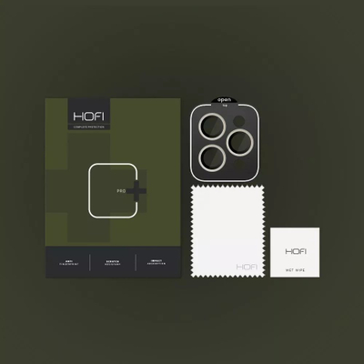 Mbulesë kamere Hofi Camring Pro Plus, për iPhone 15 Pro dhe 15 Pro Max, titanium