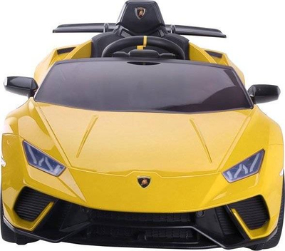 Makina elektrike për kalamaj Lamborghini Huracan, 12V, me telekomandë 2.4G, e verdhë