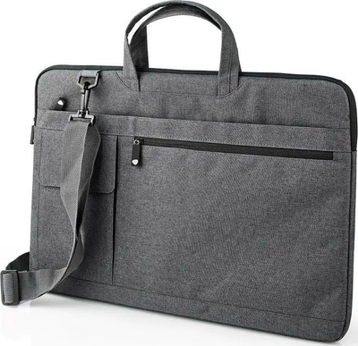 Çantë laptopi Nedis, 17-18", me rrip shpatulle, gri e errët