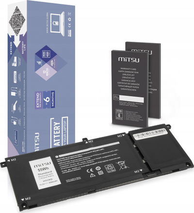 Bateri laptopi Mitsu H5CKD, 55Wh, 15.2V 3600mAh, e zezë