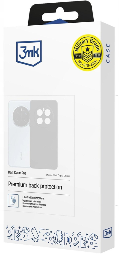 Mbrojtëse telefoni 3mk Matt Case Pro, për Xiaomi Redmi Note 15 Pro 5G, mat, e zezë