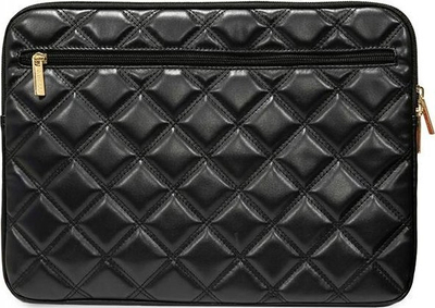 Хуൽകер за лаптоп Guess Sleeve Quilted 4G, до 16\", еколошка кожа, црна