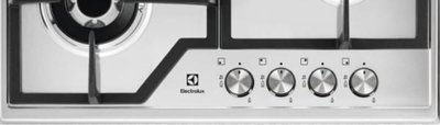 Plitë me gaz Electrolux CGS6436BX, 4 vatra, djegës Wok, inox