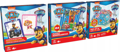 Set lojërash tavoline Paw Patrol Game Bundle, xhungo letra, lojë pop up, puzzle 24 pjesë, shumëngjyrëshe