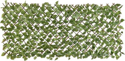 Декоративен панел за градина Nature Garden Trellis, дрво од врба, вештачки лисја, темно зелена