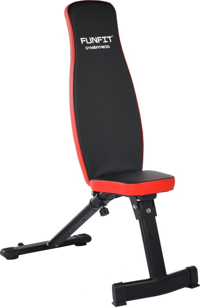 Клупа за вежбање Funfit Adjustable Training Bench, повеќепозиционa, преклоплива, црна
