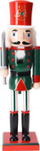 Figurinë Krishtlindjesh Home Styling Collection Nutcracker, dru pishe, 38cm, kuqe e gjelbër