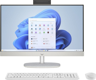 Kompjuter AIO HP 24-cr0008nw, 23.8" FHD, Athlon Silver 7120U, 8GB 256GB SSD, i bardhë