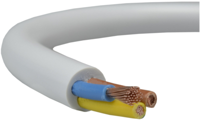 Kabull elektrik Elektrokabel H05VV-F OWY, 3x0.75mm², fleksibël, i bardhë