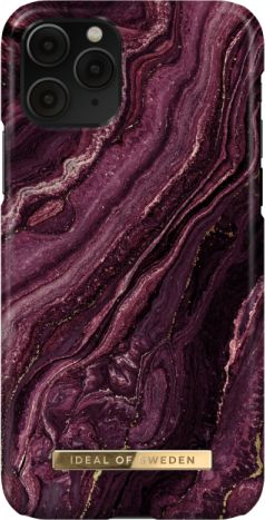 Kuti telefoni IDeal of Sweden Fashion Golden Plum për iPhone 11 Pro XS X, polikarbonat, lejla e errët