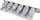 Set çelsash tapa vaji Forsage F-4063, 6 copë, 6-këndorë