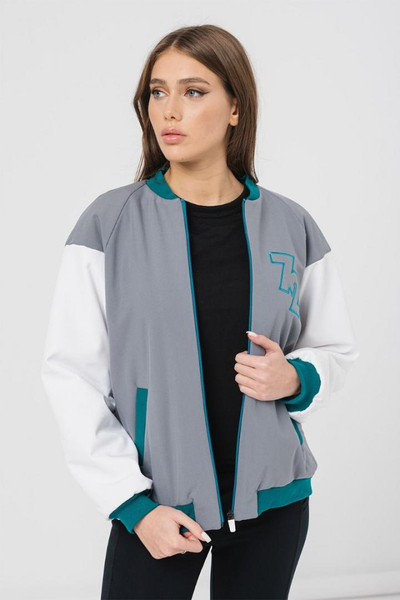 Jakne bomber PEGAS W Bomber Jacket, madhësia XS, petrol gri