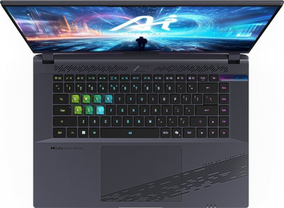 Laptop GIGABYTE Aorus 16X 9SG, 16" 165 Hz, Intel Core i7-13650HX, 16 GB RAM, 1 TB SSD, NVIDIA GeForce RTX 4070, i hirtë