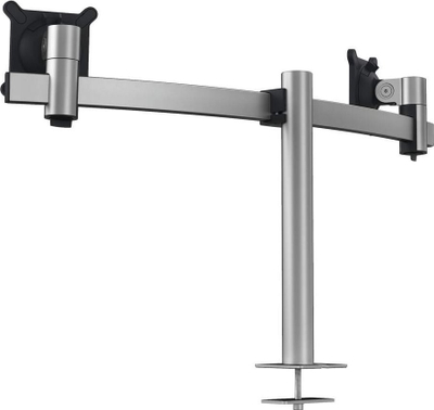 Mbajtëse tavoline për 2 monitorë Durable Pro 508623, 21"-27", deri 8 kg, argjendtë