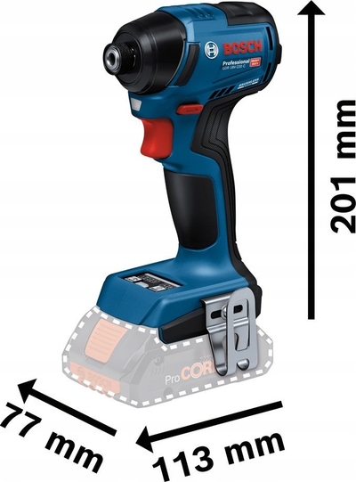 Vidëruarëse goditëse Bosch GDR 18V-220 C, 18V, brushless 220Nm, blu