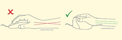 Ергономско глувче BakkerElkhuizen Grip BNEGMW, со кабел, црно