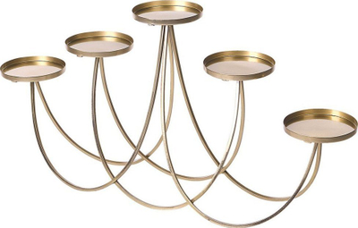 Mbajtëse qirinjsh Beliani BUARAN, metal, 38 cm, ngjyrë ari