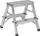 Shkallë tabure AWTOOLS AW23002, 2 hapa, 125kg, argjendtë