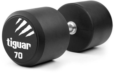 Hantel Tiguar PU, 70 kg, poliuretan, i zi