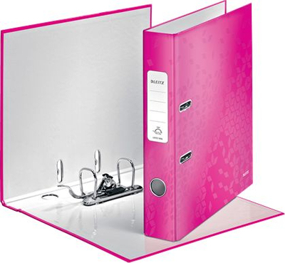 Dosje unazore Leitz Lever Arch File 180° WOW, A4, 50mm, rozë