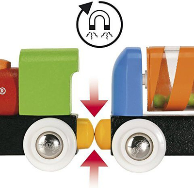 Set me tren për kalamaj Brio My First Railway Beginner Pack 33727, dru, me ngjyra