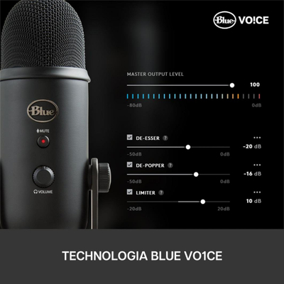 Mikrofon Blue Yeti, USB, kondensator, blu e mbyllët