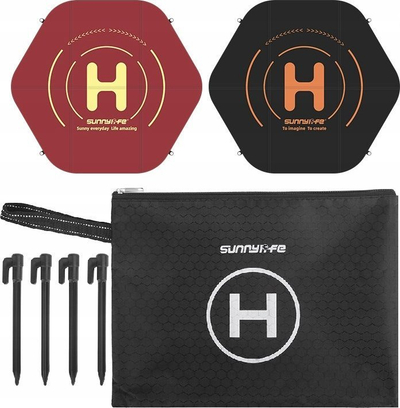 Dyshek ulje droni Sunnylife Landing Pad, 60cm, palosës, i kuq dhe i zi