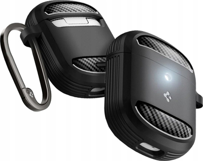 Mbulesë Spigen Rugged Armor për Google Pixel Buds Pro 2 2024 dhe Pixel Buds Pro 1 2022, me varëse, e zezë matte
