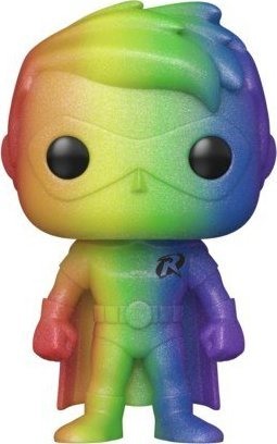 Figurë koleksionuese Funko Pop DC Comics Robin Pride, 9 cm, shumëngjyrëshe