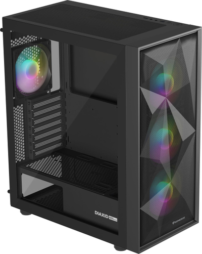 Kasa PC Genesis Diaxid 605 ARGB, ATX, 4 furrnizues 120mm, e zezë