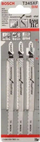Tehe sharrë vertikale Bosch T345 XF Progressor, set 3 copë, Bi-Metal