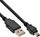 Kabllo USB InLine 33107J, USB A në mini USB, 0.3m, e zezë