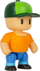 Figurina lodër Stumble Guys Mini Action Figures, set me 2 figura, Mr. Stumble dhe Capt Nohart, shumëngjyrëshe