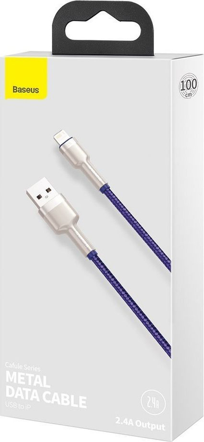 Kabllo USB Baseus USB A me Lightning, 1 m, 2.4A, vjollcë