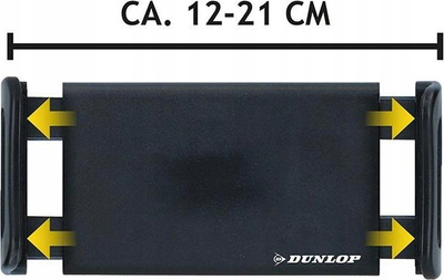 Држач за телефон за потпирач за глава на седиште Dunlop, ротирање 360°, универзален, црн